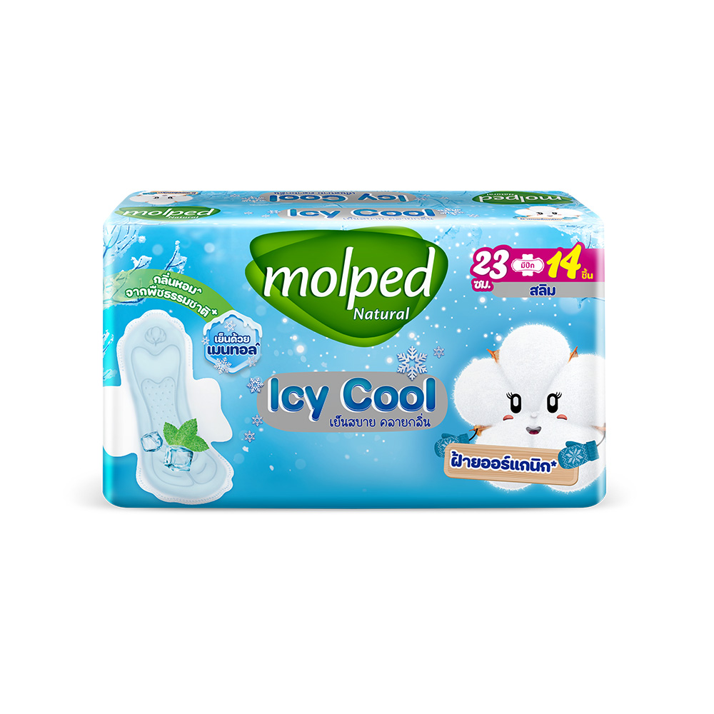 Molped ผ้าอนามัย Icy Cool Slim [23 cm x 14pcs]