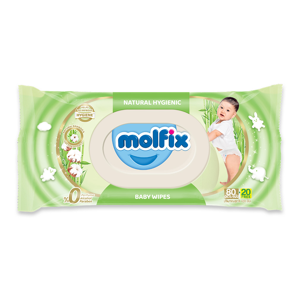 Molfix Hygienic Baby Wipes 100 Sheets