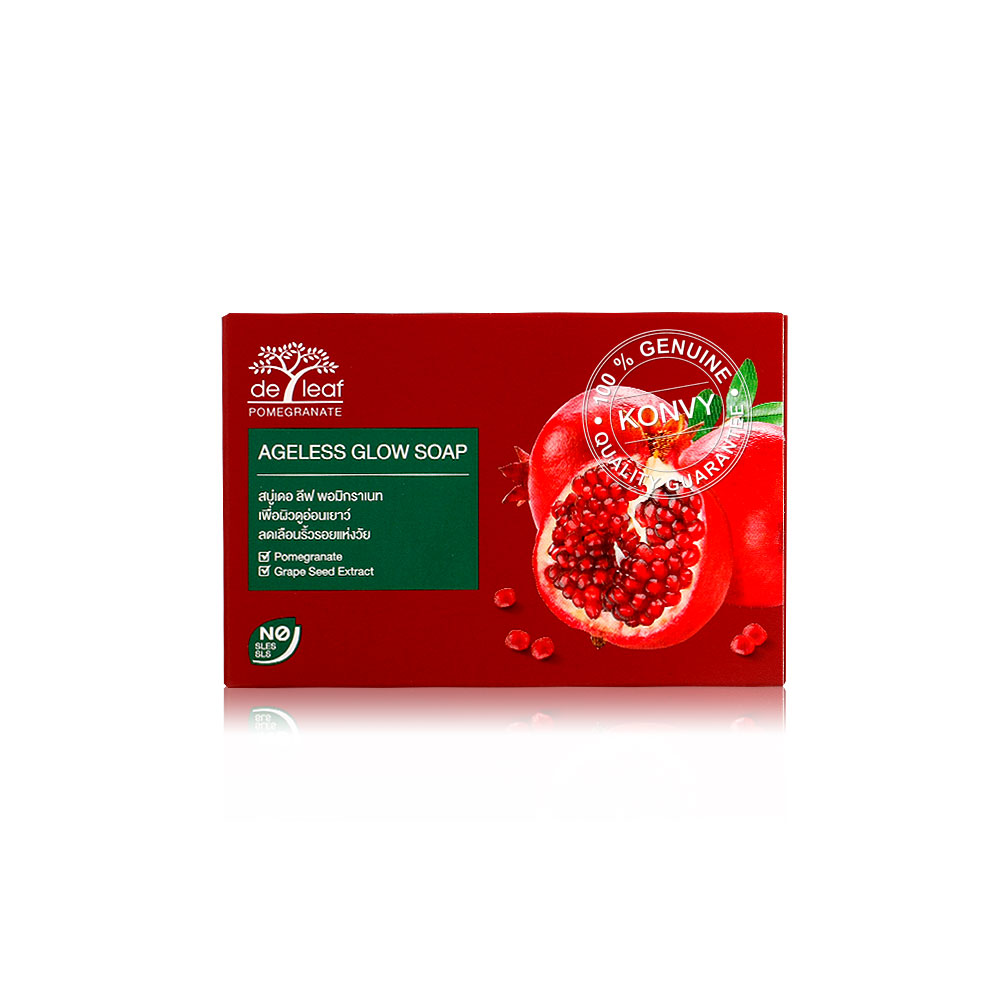 De Leaf Thanaka Pomegranate Ageless Glow Soap 100g