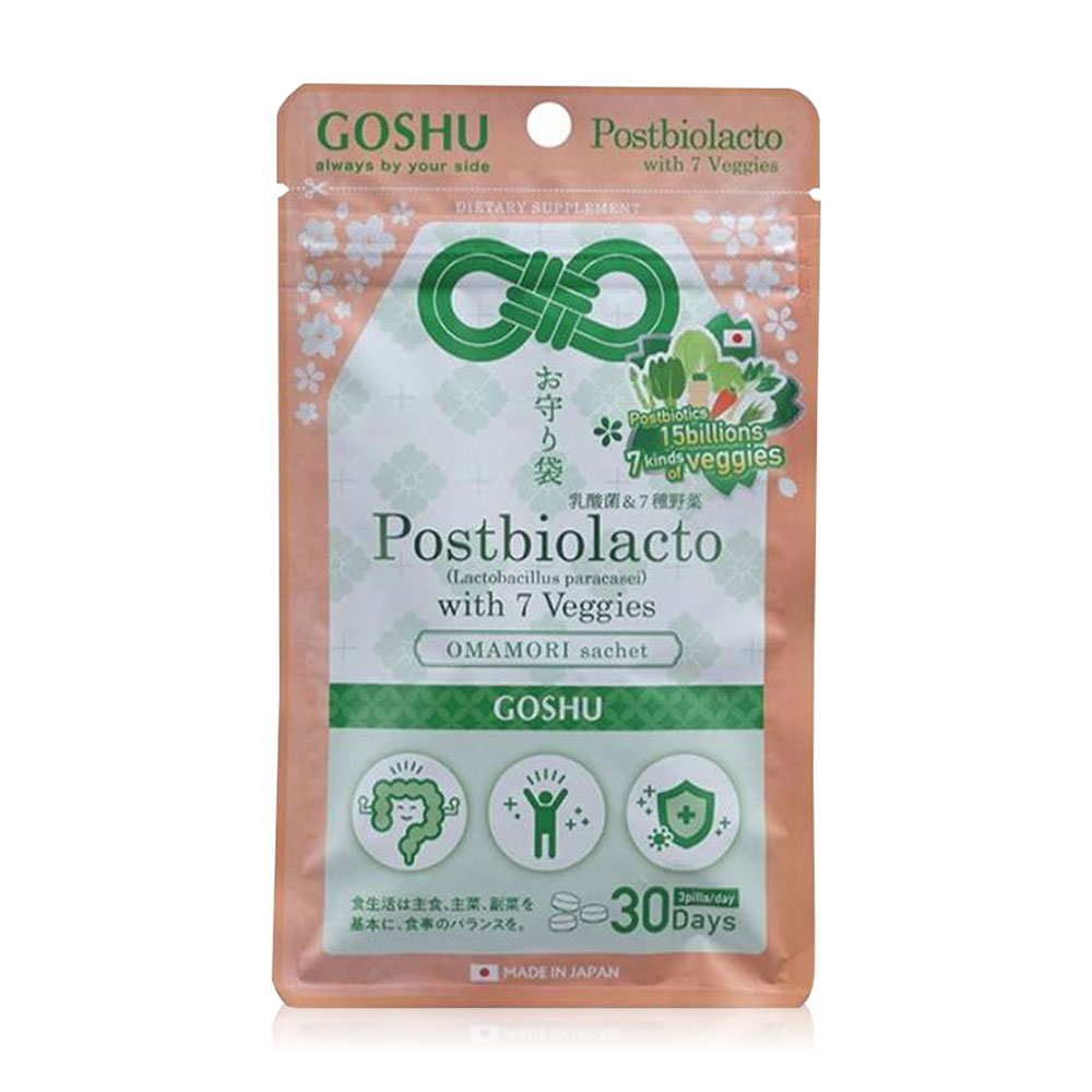 Goshu Omamori Lactobacillus Paracasei With 7 Veggies Dietary Supplement Product 90 Tablets