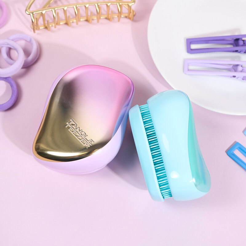 Tangle Teezer Compact Styler Detangling Hairbrush #Teal Matte Chrome