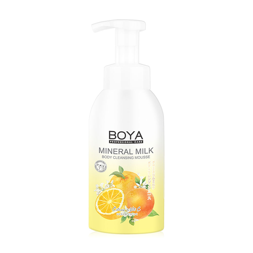 Boya Mineral Milk Body Cleansing Mousse Citrus & Vit C 500ml