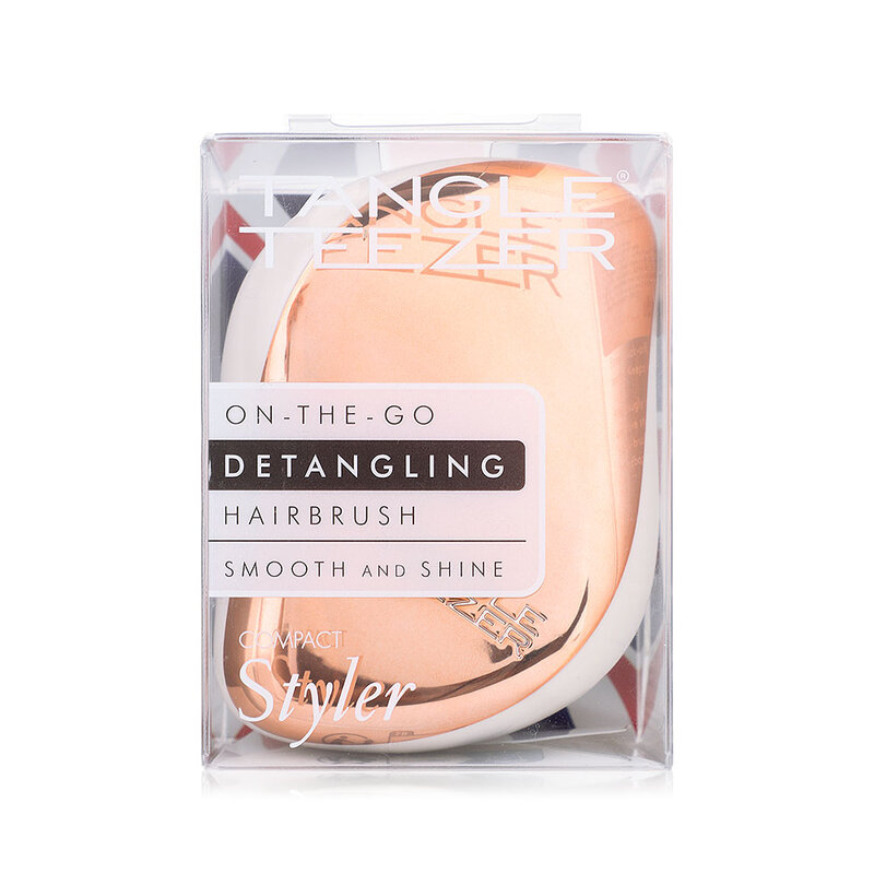 Tangle Teezer Compact Styler Detangling Hairbrush #Rose Gold Ivory