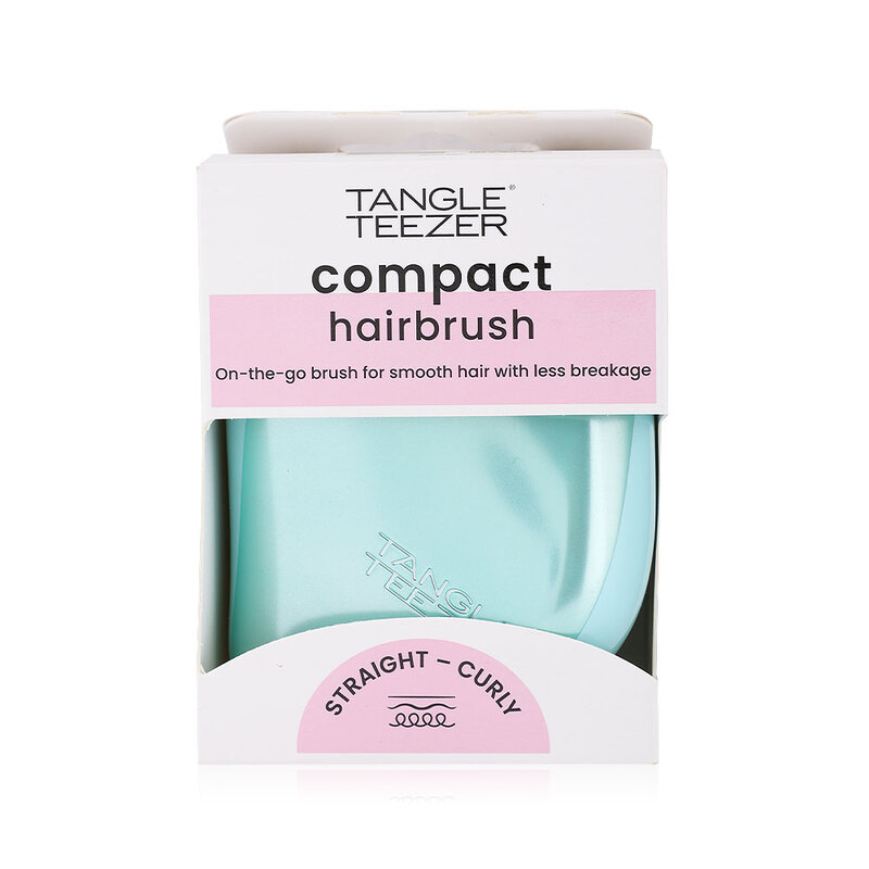 Tangle Teezer Compact Styler Detangling Hairbrush #Teal Matte Chrome