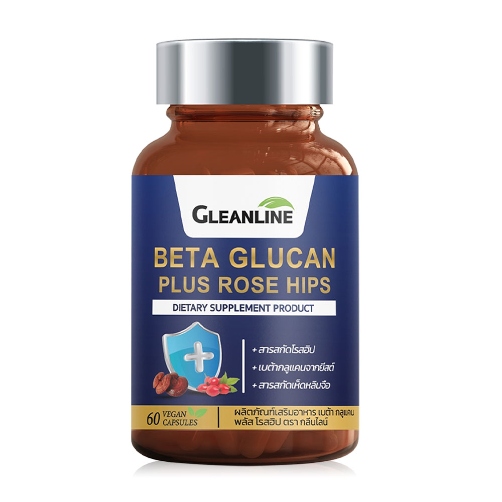 Gleanline Beta Glucan Plus Rose Hips 60 Tablets ( สินค้าหมดอายุ : 2026.01.04 ) 
