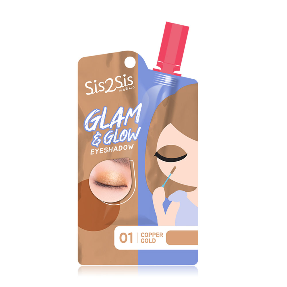 sis2sis Glam & Glow Eyeshadow 1.5g #01 Copper Gold