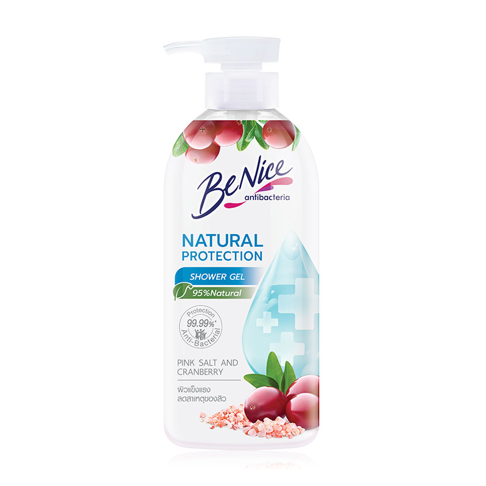 BeNice Natural Protection Shower Gel Pink Salt And Cranberry 450ml
