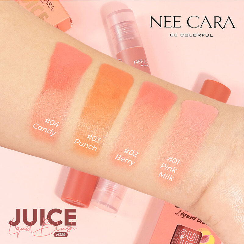 NEE CARA Juice Liquid Blush N329 3g #01 Pink Milk Shimmer