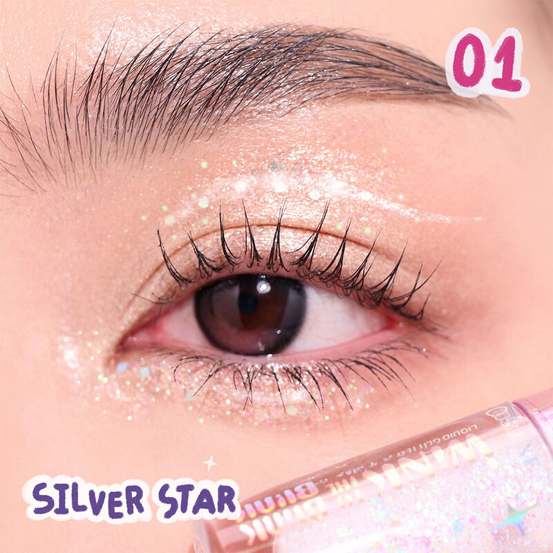 Cosluxe Super Star Liquid Glitter Dolly&Eyeshadow 1.5ml #01 Silver Star