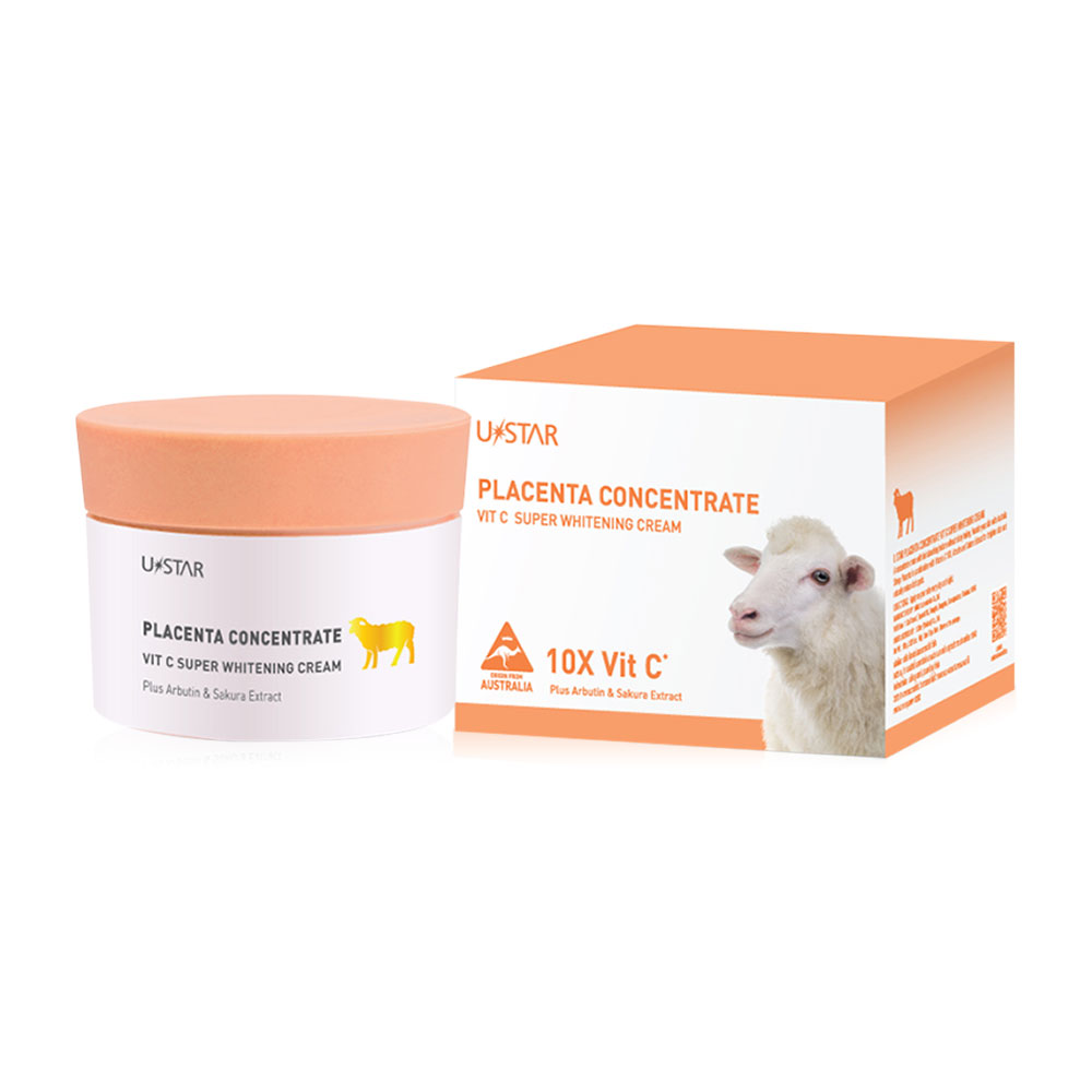U-Star Placenta Concentrate Vit C Super Whitening Cream 100g ( สินค้าหมดอายุ : 2026.05.01 ) 
