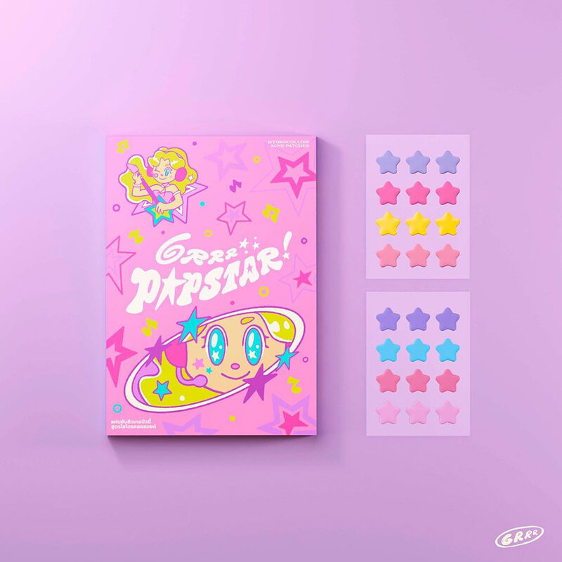 grrrbeauty Hydrocolloid Acne Patches 24 Dots #Pop Star