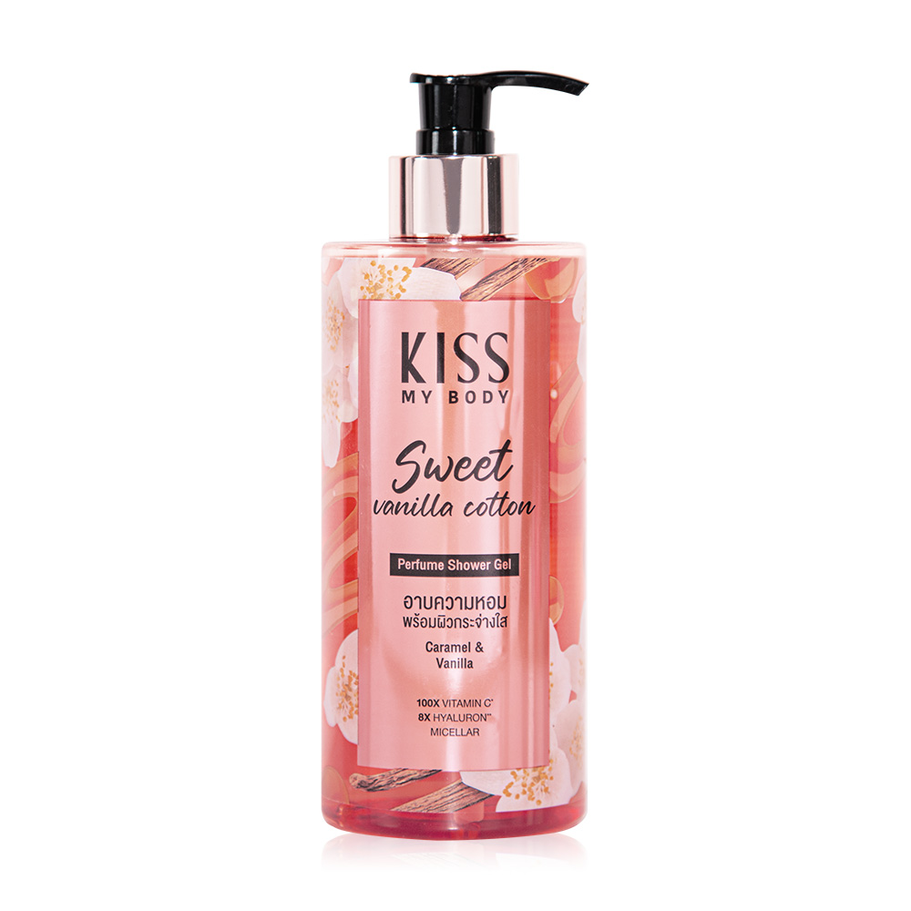 KISS MY BODY Perfume Shower Gel 380ml #Sweet Vanilla Cotton