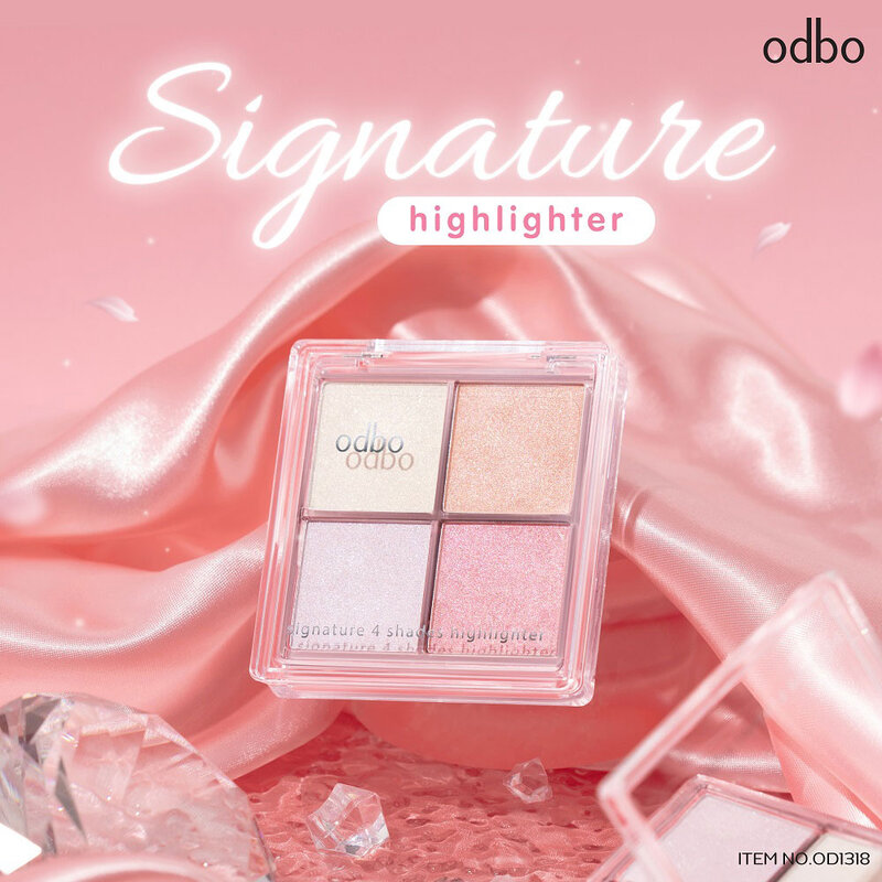 ODBO Signature 4 Shades Highlighter 10g #OD1318