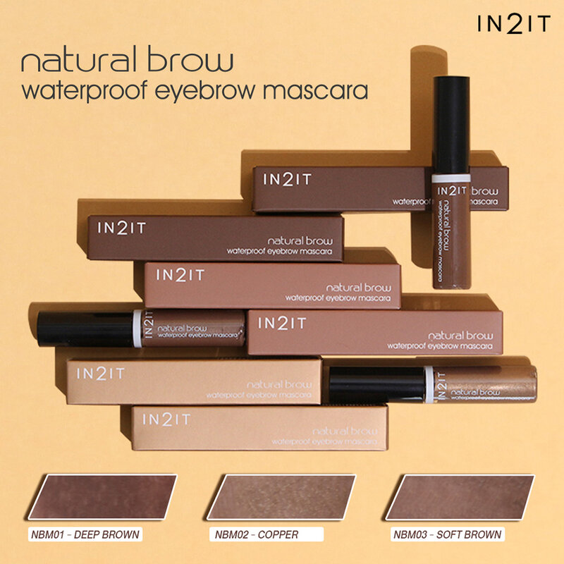 In2it Natural Brow Waterproof Eyebrow Mascara #NBM03 Soft Brown