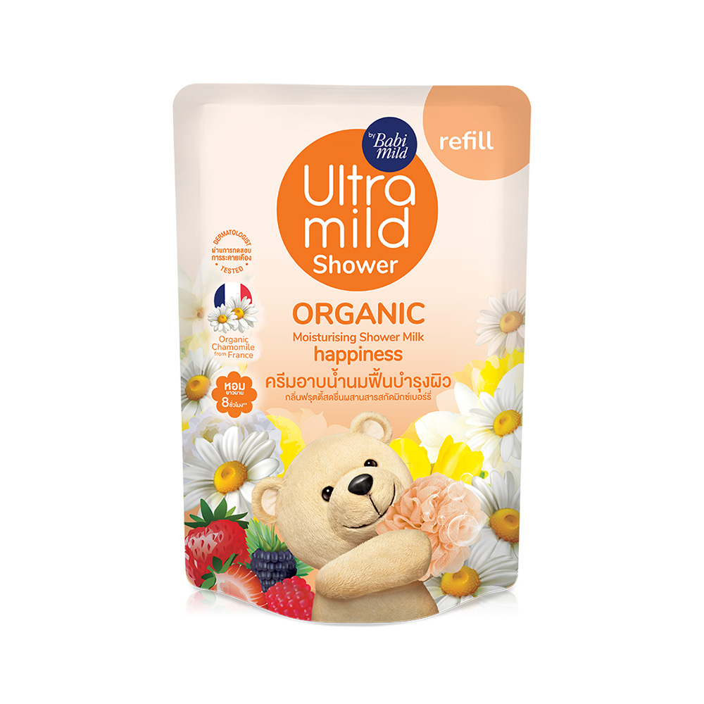 Babi Mild Ultra Mild Organic Moisturising Shower Milk Happiness Refill 360ml