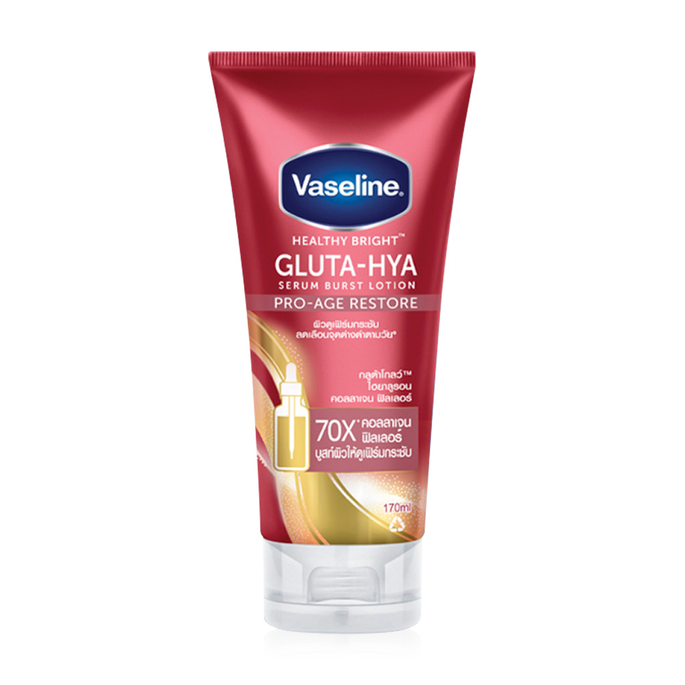 Vaseline Healthy Bright Gluta-Hya Serum Burst Lotion Pro-Age Restore 170ml