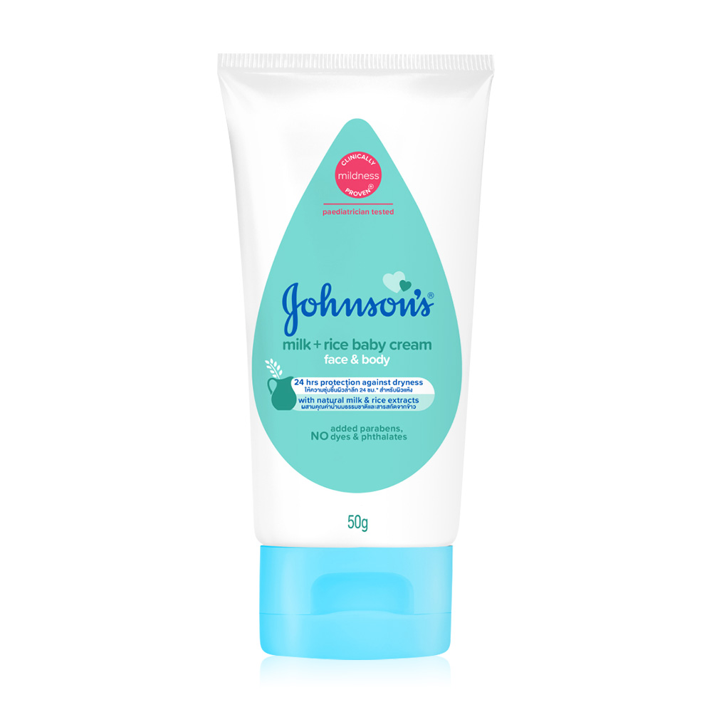 Johnsons Baby Milk + Rice Cream 50g