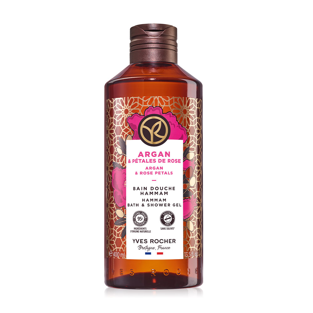 Yves Rocher Argan & Rose Petals Hammam Bath & Shower Gel 400ml