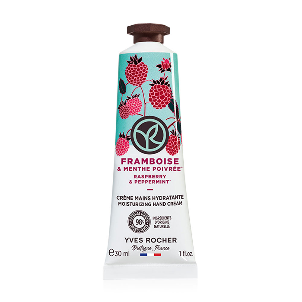 Yves Rocher Raspberry & Peppermint Moisturizing Hand Cream 30ml