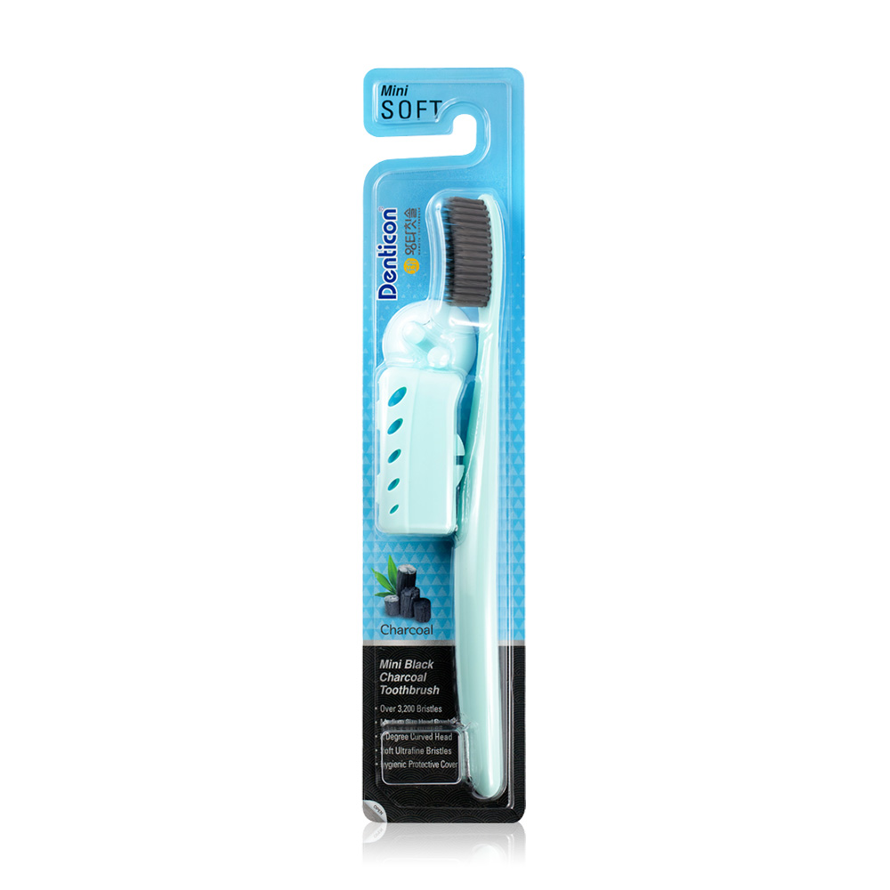 Denticon Toothbrush Wangta Mini Black Charcoal 1pc