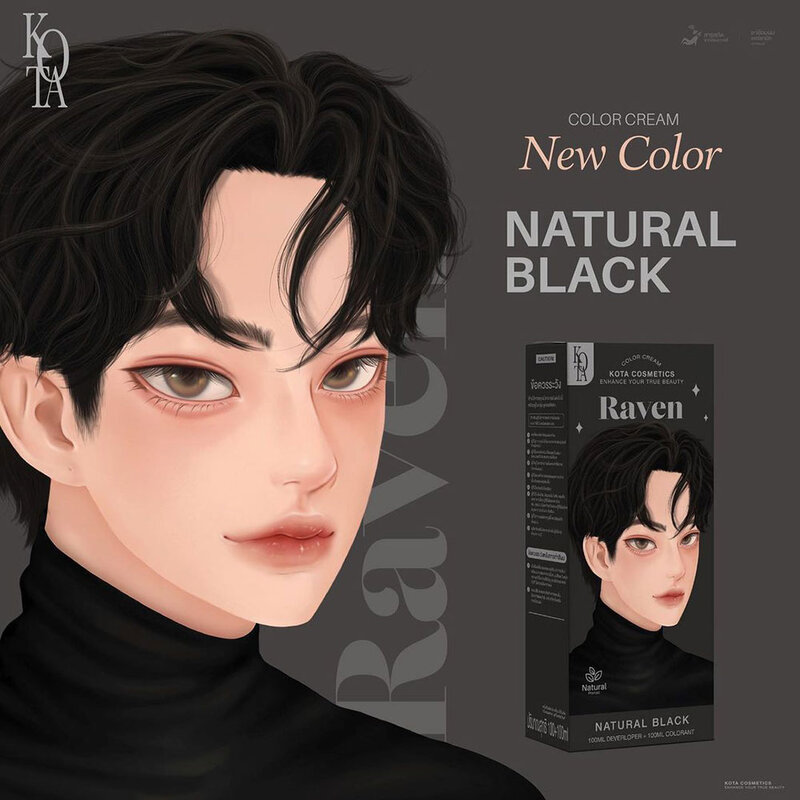 Kota Cosmetics Color Cream Raven 200ml #Natural Black