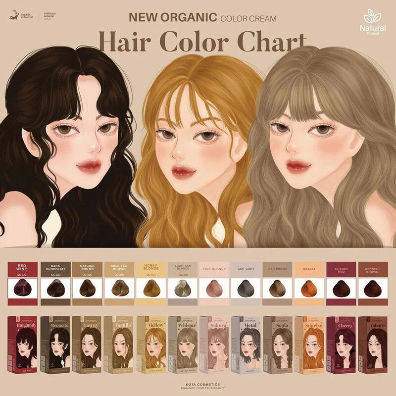 Kota Cosmetics Color Cream Tortilla 200ml #Milk Tea Brown