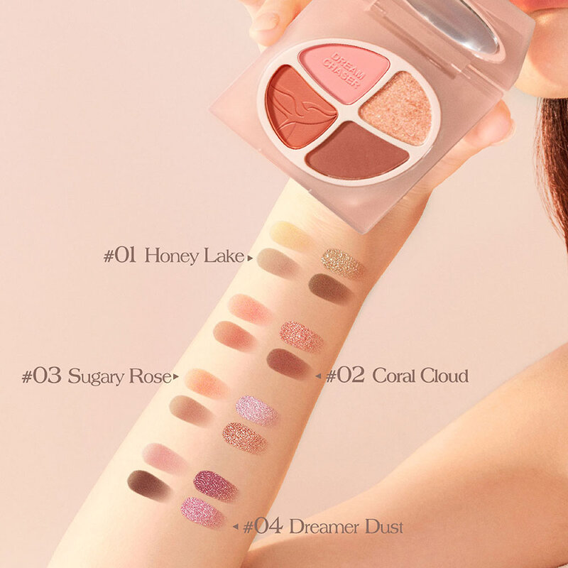 barenbliss Dream Chaser Quad Eyeshadow Palette 4.5g #02 Coral Cloud