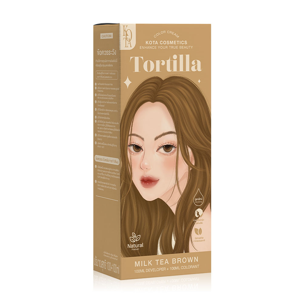 Kota Cosmetics Color Cream Tortilla 200ml #Milk Tea Brown