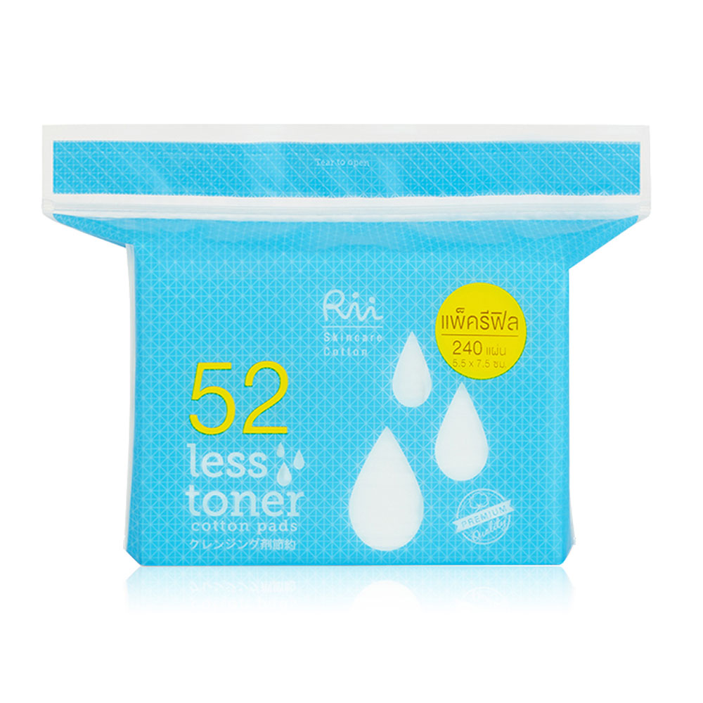 Rii 52 Less Toner Cotton Pads 240pcs [Refill]