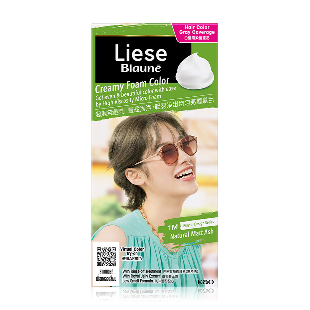 Liese Blaune Creamy Foam Color 108g #Matt Ash