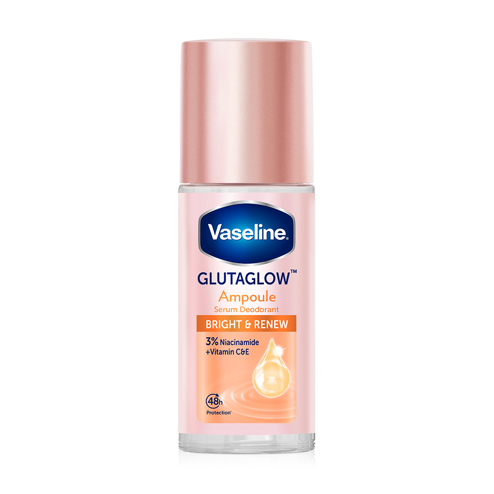 Vaseline Roll-On Serum GlutaGlow Ampoule Deodorant 45ml #Bright & Renew