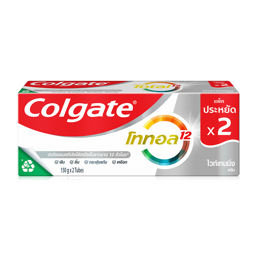 Colgate Total Professional Whitening Toothpaste Cream [150g x 2pcs]