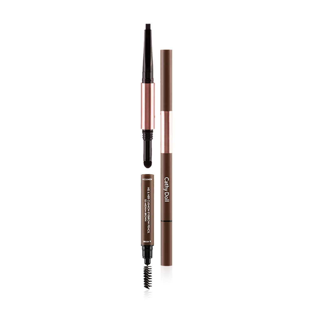 Cathy Doll His & Her Cushion Eyebrow Pencil #02 Medium Brown.