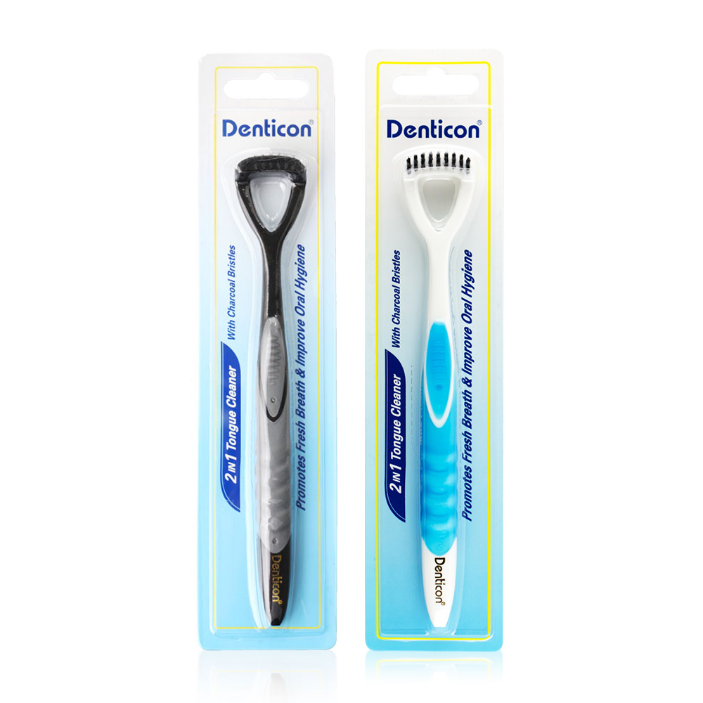 Denticon Tongue Cleaner 2in1 Random 1 Color