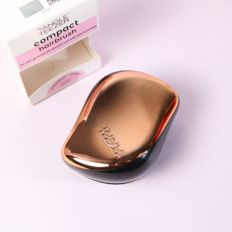 Tangle Teezer Compact Styler Detangling Hairbrush #Rose Gold Black
