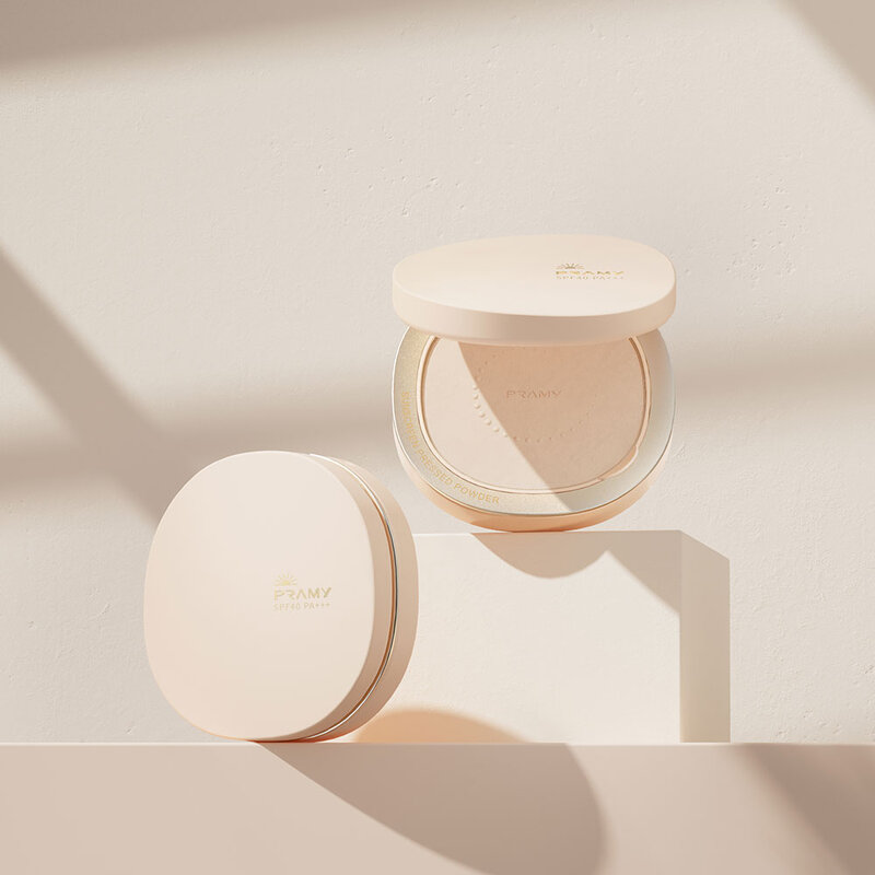 Pramy Sunscreen Pressed Powder SPF40 PA+++ 7g #02 Light Beige