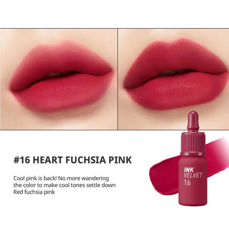 Peripera Ink Velvet 4g #16 Heart Fuchsia Pink