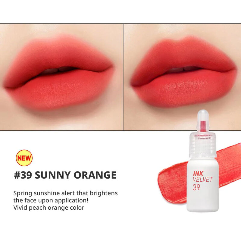 Peripera Ink Velvet 4g #39 Sunny Orange ( สินค้าหมดอายุ : 2026.02.02 ) 
