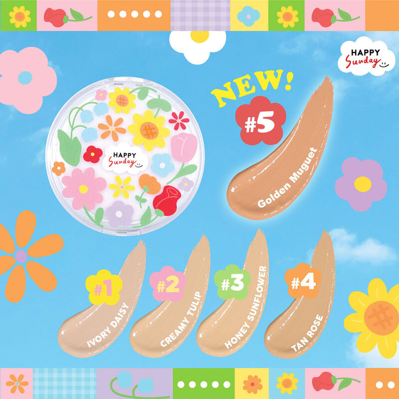 HAPPY SUNDAY Aura Flora Skin Cushion 11g #5 Golden Muguet