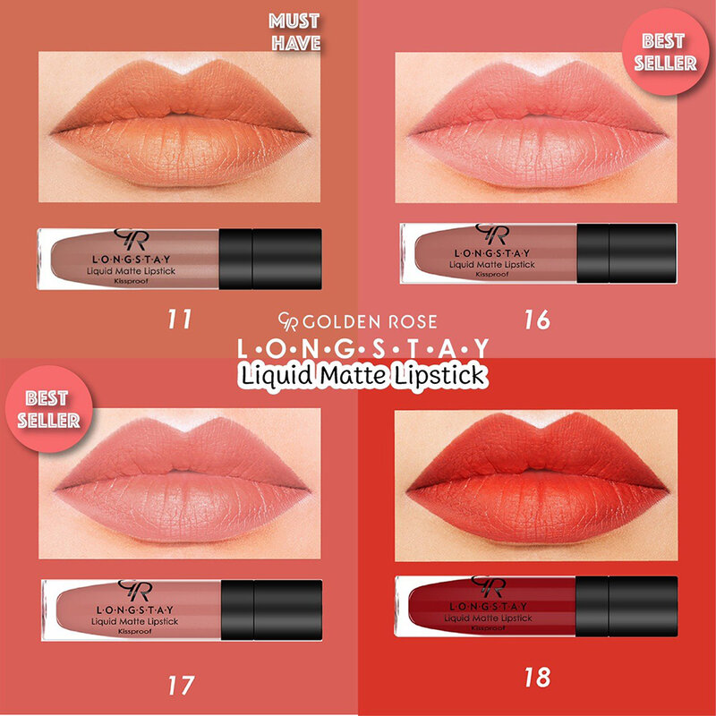 Golden Rose Longstay Liquid Matte Lipstick Kissproof 5.5ml #16