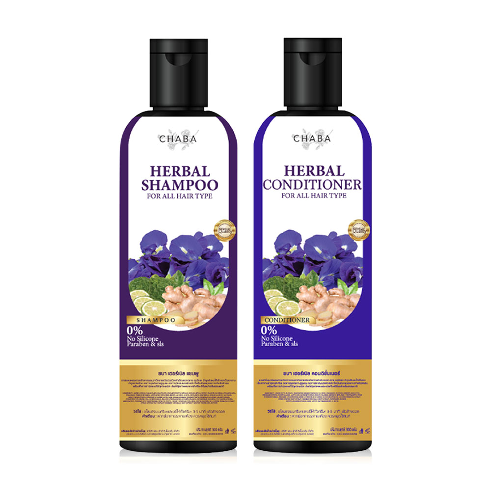 CHABA Set 2 Items Shampoo 300ml + Conditioner 300ml