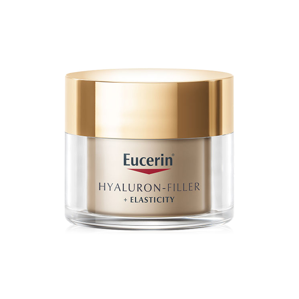 Eucerin Hyaluron-Filler + Elasticity Night Cream 50ml ( สินค้าหมดอายุ : 2025.10.17 ) 