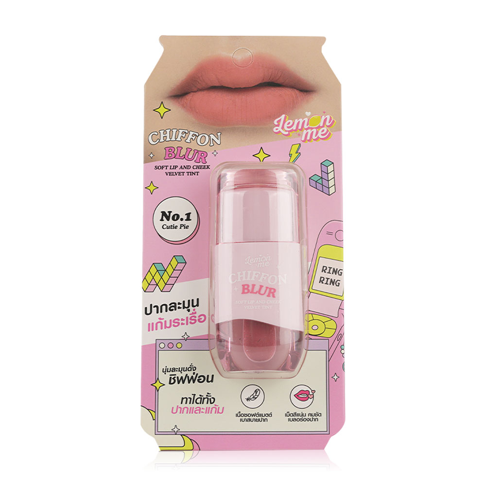 Lemon Me Chiffon Blur Soft Lip And Cheek Velvet Tint 2.6g #01 Cutie Pie