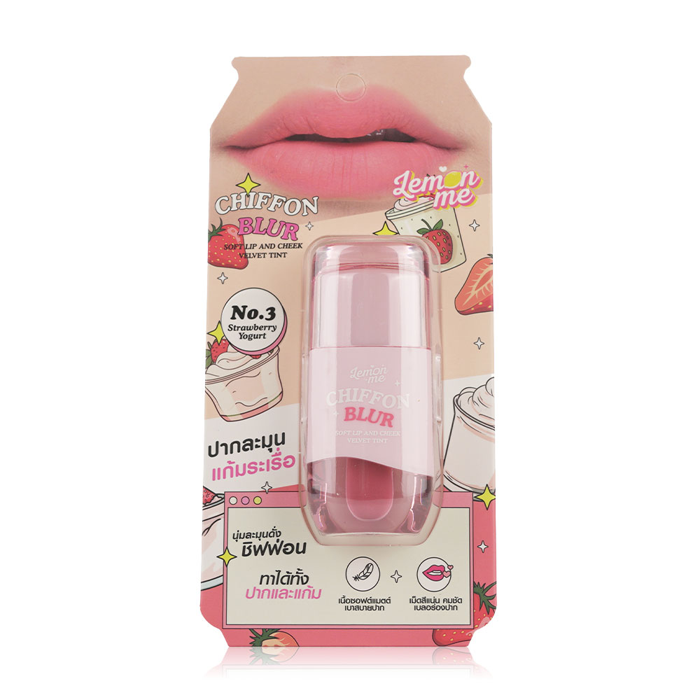Lemon Me Chiffon Blur Soft Lip And Cheek Velvet Tint 2.6g #03 Strawberry Yogurt