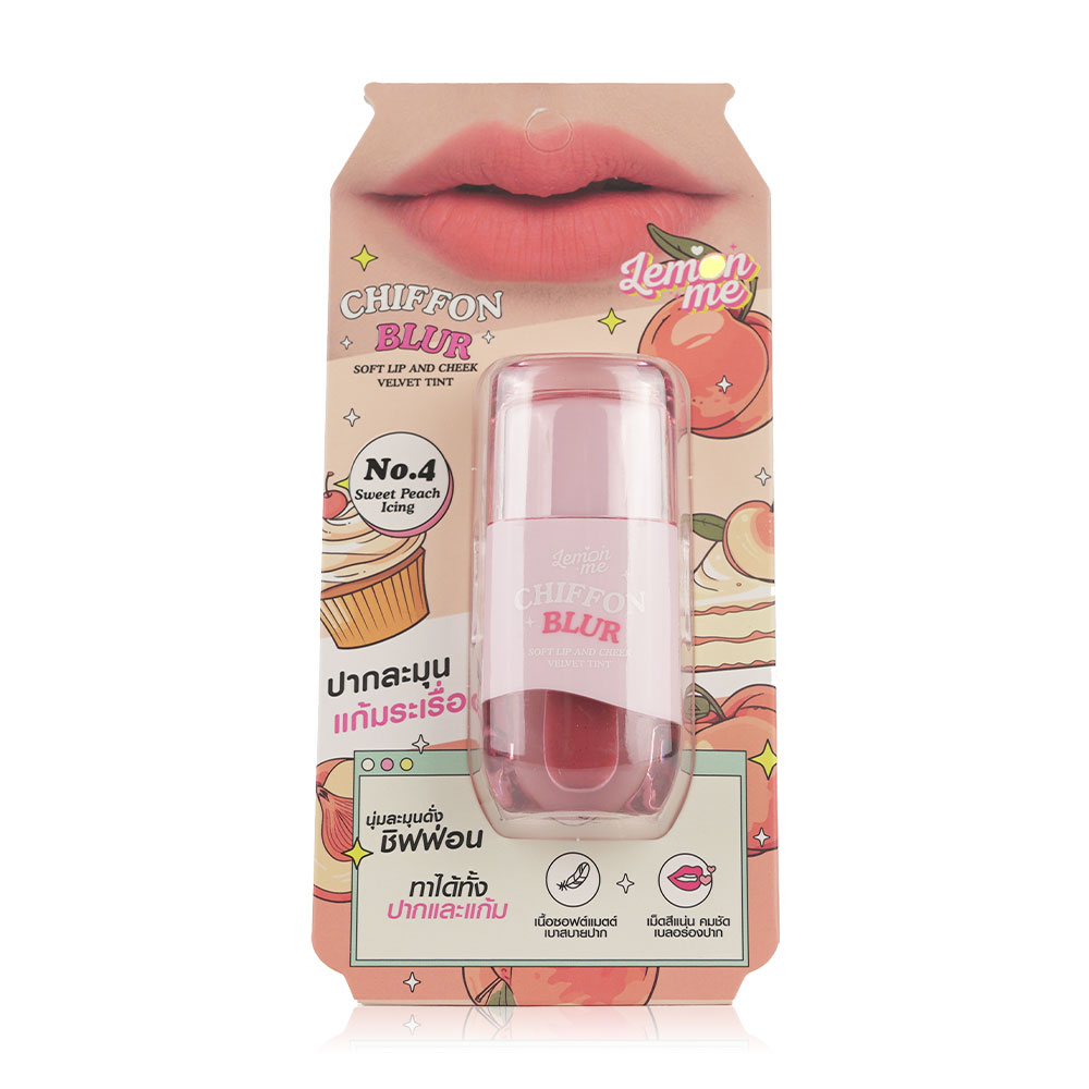 Lemon Me Chiffon Blur Soft Lip And Cheek Velvet Tint 2.6g #04 Sweet Peach Icing
