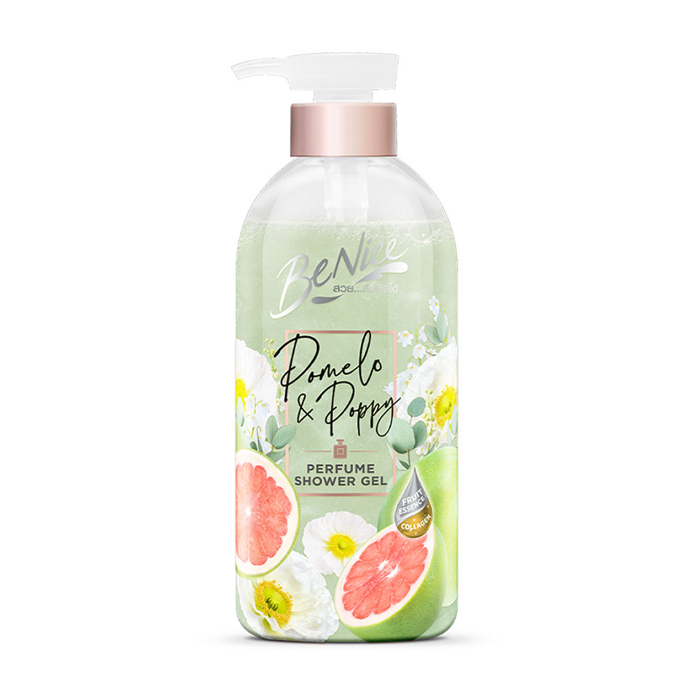 BeNice Perfume Shower Gel 450ml #Pomelo & Poppy Green