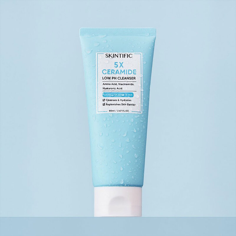 SKINTIFIC 5X Ceramide Low pH Cleanser 80ml ( สินค้าหมดอายุ : 2026.04.18 ) 