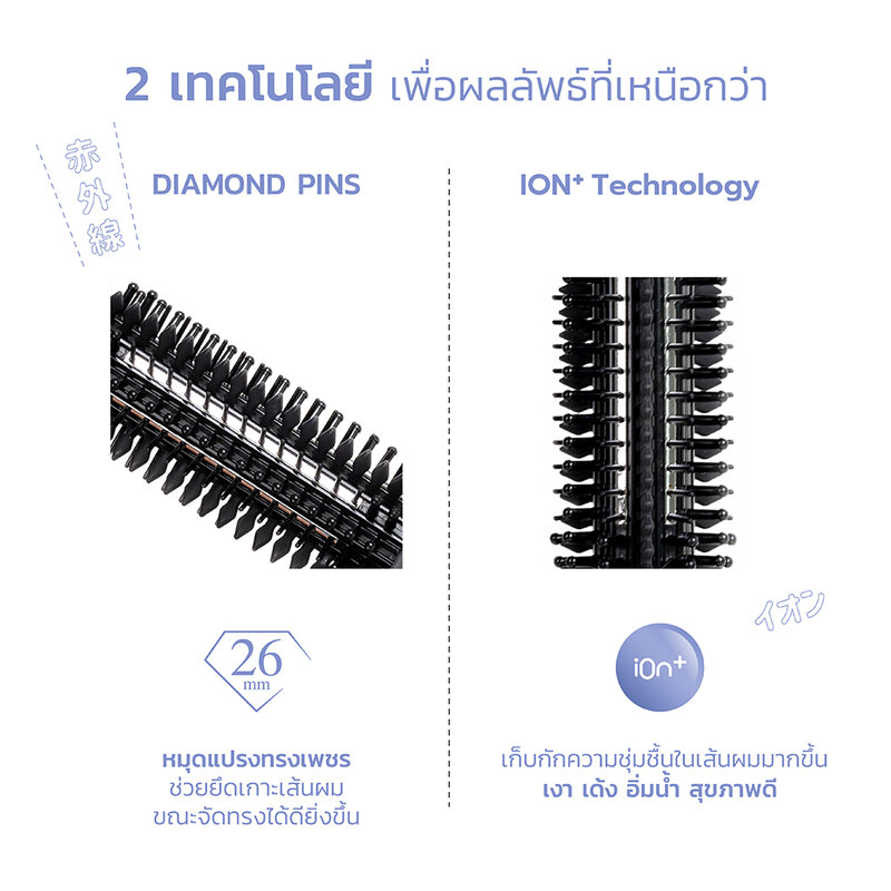 Create Ion Thailand Roll Brush Diaura 26mm #Black