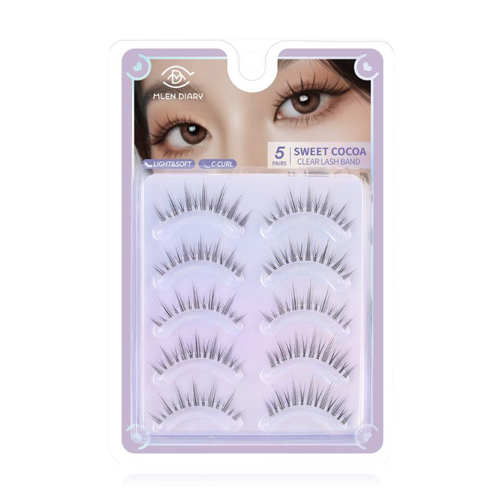MLEN DIARY Strips Lashes Series Eyelashes 5 Pairs #Sweet Cocoa