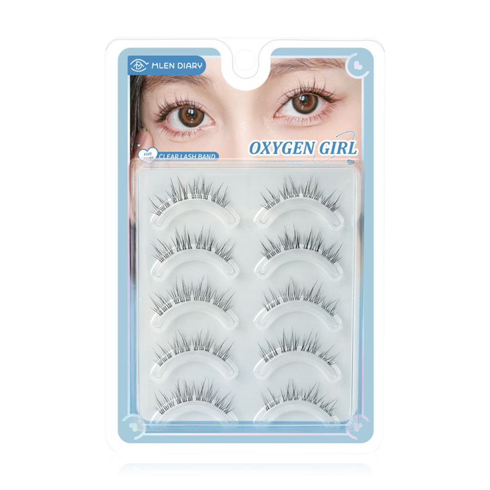 MLEN DIARY Strips Lashes Series Eyelashes 5 Pairs #Oxygen Girl